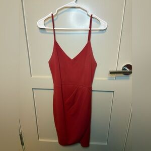 Lulu's Scarlet Mini Dress with Spaghetti Straps